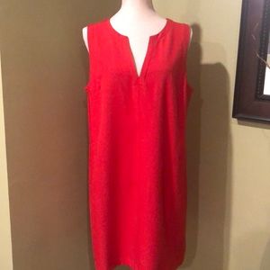 Gap sleeveless Shift Dress Large Red